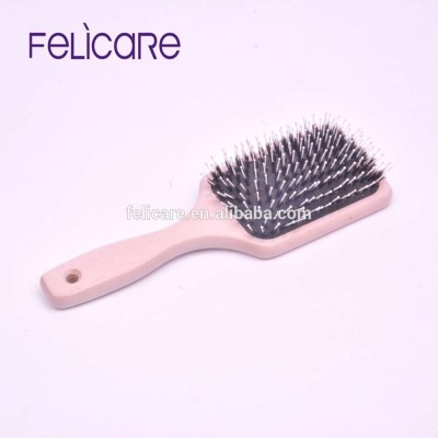 White Nylon and boar bristle Paddle massage air hair brush