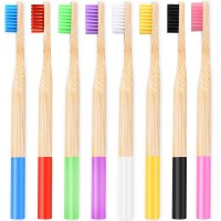 Assorted Colored Britles Biodegradables Tooth Brush Bamboo Toothbrush Set