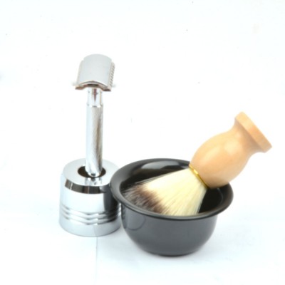 Hot sale shaving brush combination suit badger hair brush and shaving bowl